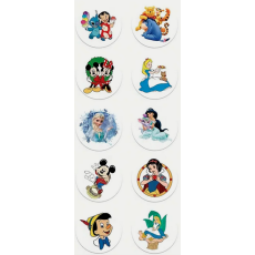 Disney Cartoon Stickers - Assorted - Roll of 50's